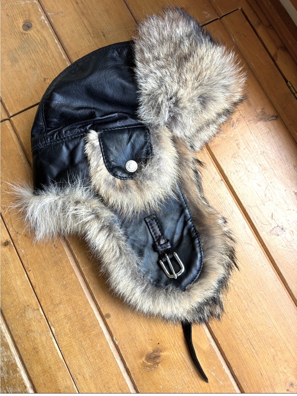 Harricana Nassak Fur and Leather Bomber Hat